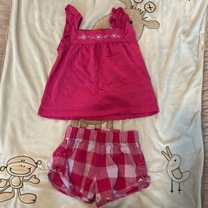 Pink top and bottom matching set. 18 months